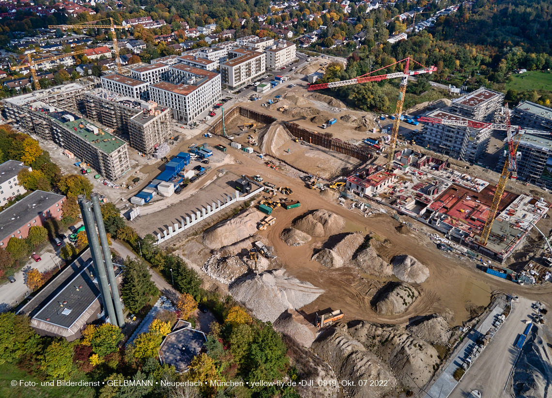 13.10.2022 - Baustelle Alexisquartier und Pandion Verde in Neuperlach
